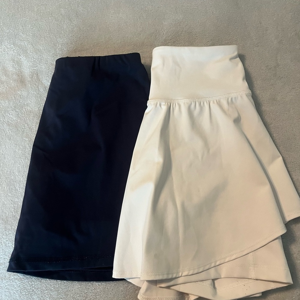 Blue and white mini skirt bundle